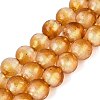Handmade Lampwork with Gold Powder Beads Strands LAMP-N037-06B-06-1