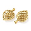 Brass Micro Pave Clear Cubic Zirconia Pendants KK-D221-19G-08-2