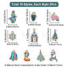 20Pcs 10 Style Alloy Pendants FIND-CN0001-41-2
