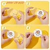 Blank Flat Round Acrylic Button Pin Badge with Iron Pins FIND-L029-01P-02-4