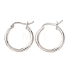 Rhodium Plated 925 Sterling Silver Hoop Earrings JE835A-02-1