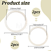 4Pcs 2 Styles Unfinished Wooden Hanging Wreath Frame WOCR-WR0001-04-2