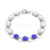 304 Stainless Steel and Glass Link Chain Bracelets for Women GL-T001-02A-3