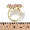 Natural Sunstone Faceted Adjustable Finger Rings for Women RJEW-A092-01G-07-5