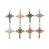 Real 18K Gold Plated Brass Micro Pave Cubic Zirconia Pendants KK-A209-34G-1