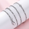 Brass Figaro Chains Necklaces for Women NJEW-D302-01P-5