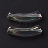 UV Plating Transparent Rainbow Iridescent Acrylic Beads OACR-A016-01M-2