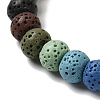 Natural Lava Rock Dyed Beads Strands G-Z036-B01-19-3