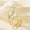 Butterfly Brass Cuff Open Bangles BJEW-M060-01G-02-3