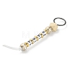 Wood and Plastic Beads Keychain Decorationes KEYC-B016-01-3