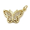 Brass Micro Pave Clear Cubic Zirconia Pendants LS-KK-U005-01I-G-2