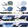 4Pairs 4 Colors Camouflage Color Polyester Shoelaces FIND-TA0010-23-2