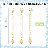 20Pcs Brass Curb Chain Extender KK-CN0002-31-2