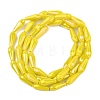 Electroplated Opaque Glass Beads Strands EGLA-L015-FR-B22-01-3