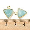 Natural Flower Amazonite Triangle Charms G-K338-24G-3