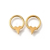 304 Stainless Steel Double Horns Hoop Nose Rings AJEW-D306-08G-1