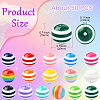 Opaque Striped Resin Beads RESI-CJC0021-16-2