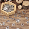 96Pcs 16 Style Tibetan Style Alloy Chandelier Component Links FIND-TA0002-58-5