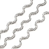 304 Stainless Steel Wavy Link Chains CHS-L034-09P-1