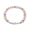 Platinum Tone Brass Micro Pave Cubic Zirconia Tennis Bracelets BJEW-B160-13P-5