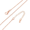 Brass Column Link Chain Necklaces for Women NJEW-D302-05RG-2