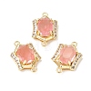 Brass Micro Pave Cubic Zirconia and Glass Links Connector Charms GL-CBA86BA-01G-E-1