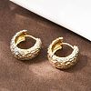 Brass Enamel Hoop Earrings EJEW-D336-02G-3