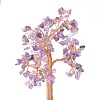 Natural Amethyst Chips with Brass Wrapped Wire Money Tree on Ceramic Vase Display Decorations DJEW-B007-02B-2