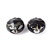 Windmill Spiral Pattern Vintage Handmade Porcelain Beads PORC-N013-19-10-2
