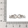 Rhodium Plated 925 Sterling Silver Fold Over Clasps STER-G038-11P-3