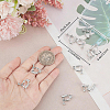 12Pcs Brass & Crystal Rhinestone Clip-on Earring Findings KK-BBC0028-19-3
