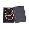 Beaded Hoop Earrings X-EJEW-JE03830-06-3