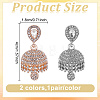 2 Pairs 2 Colors Zinc Alloy Dangle Stud Earrings EJEW-AN0004-97-2