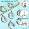 7Pcs Moon Alloy Pendants PALLOY-FS00069-2