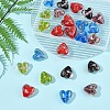 24Pcs 5 Colors Luminous Handmade Gold Sand Lampwork Beads FOIL-FS0001-02-7