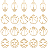 20Pcs 4 Styles Alloy Open Back Bezel Big Pendants FIND-SP0005-99-7