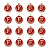 Golden Plated Alloy Enamel Charms ENAM-S118-03F-2