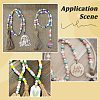 600Pcs 5 Colors Dyed Natural Wood Beads WOOD-SC0002-42-6