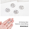 BENECREAT 30Pcs 304 Stainless Steel Charms STAS-BC0002-97-3