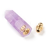 Faceted Natural Amethyst Pendants G-H252-F01-3