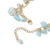 Natural White Jade Chip Beads Bracelets BJEW-JB13155-01-4