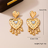 Valentine's Day Alloy Rhinestone Dangle Stud Earrings WG89787-01-5