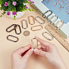 9Pcs 3 Colors Zinc Alloy Spring Gate Rings FIND-OC0013-44-3