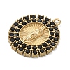 304 Stainless Steel & Rhinestone Pendants STAS-G371-09H-02G-2