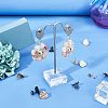 Unicraftale 30Pcs 5 Colors Heart Shape with Textured PVD Vacuum Plating 304 Stainless Steel Stud Earring Findings EJEW-UN0001-62-3