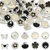 40Pcs 10 Styles 1-Hole Alloy Shank Buttons BUTT-CJ0001-07-1
