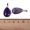 Natural Banded Amethyst Pendants G-N362-03P-07-3
