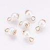 Imitation Pearl Charms X-IFIN-K038-03LG-2