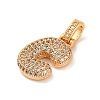 Brass Micro Pave Cubic Zirconia Pendants KK-C076-29C-G01-2