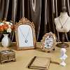 2Pcs 2 Styles Goldenrod Photo Frame Resin Finger Ring Organizer Holder with Velvet Mat RDIS-JOY0001-01-4